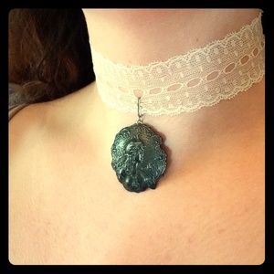 Lace Choker with Pendant